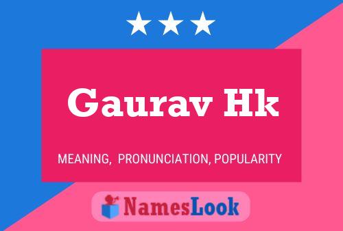 Gaurav Hk Namensposter