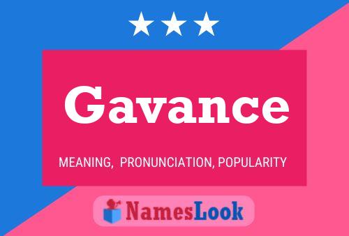 Gavance Namensposter