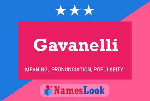 Gavanelli Namensposter