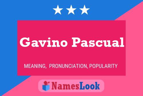 Gavino Pascual Namensposter