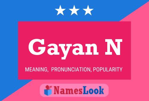 Gayan N Namensposter