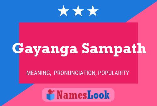 Gayanga Sampath Namensposter