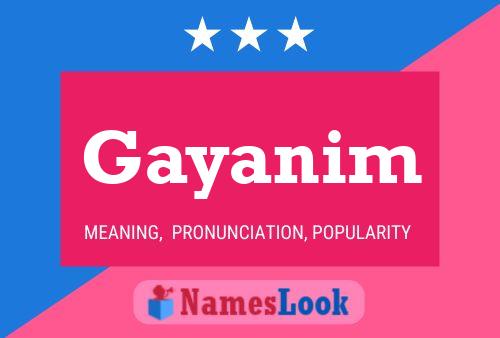 Gayanim Namensposter