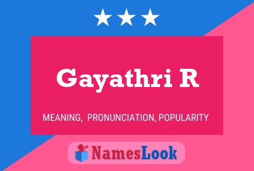 Gayathri R Namensposter