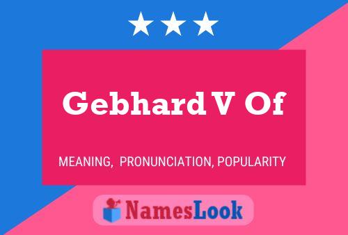 Gebhard V Of Namensposter