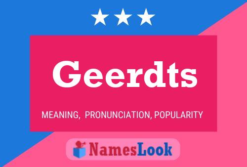 Geerdts Namensposter