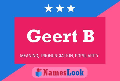 Geert B Namensposter