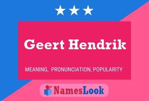 Geert Hendrik Namensposter