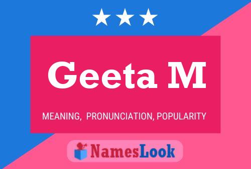 Geeta M Namensposter