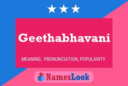 Geethabhavani Namensposter