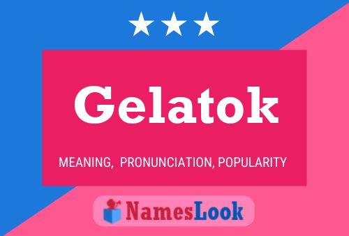 Gelatok Namensposter