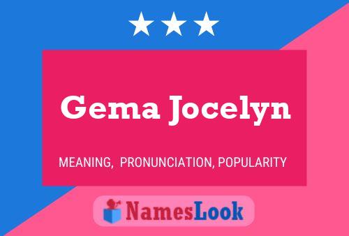 Gema Jocelyn Namensposter