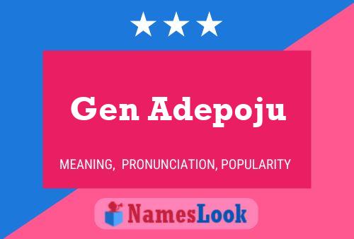 Gen Adepoju Namensposter