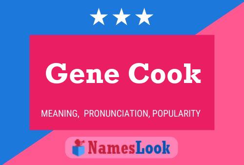 Gene Cook Namensposter