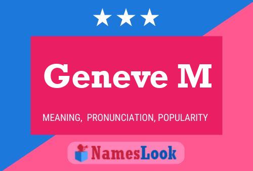 Geneve M Namensposter