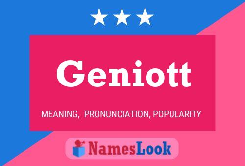 Geniott Namensposter