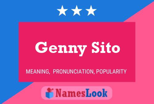 Genny Sito Namensposter