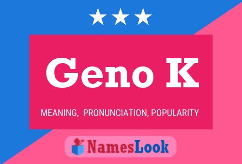 Geno K Namensposter