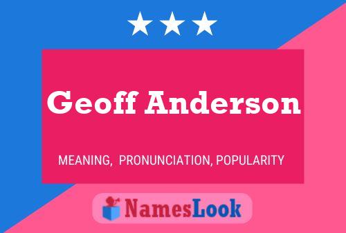 Geoff Anderson Namensposter