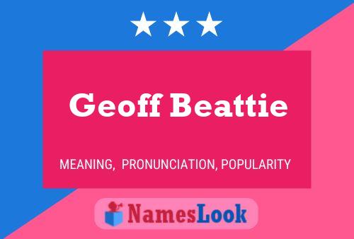 Geoff Beattie Namensposter