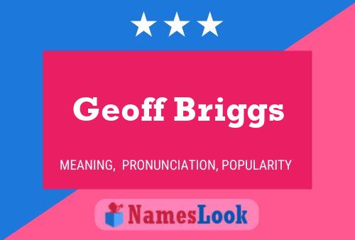 Geoff Briggs Namensposter