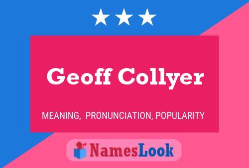 Geoff Collyer Namensposter