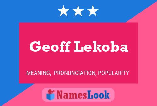 Geoff Lekoba Namensposter