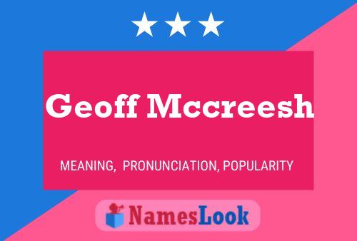 Geoff Mccreesh Namensposter