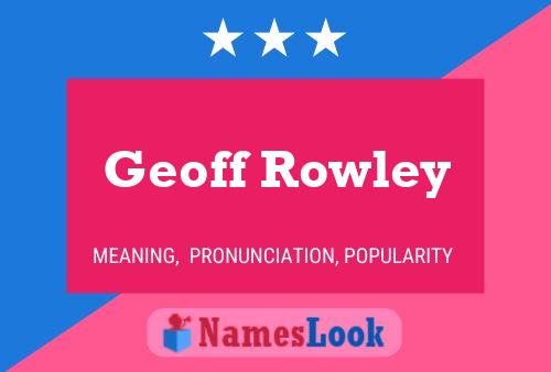 Geoff Rowley Namensposter