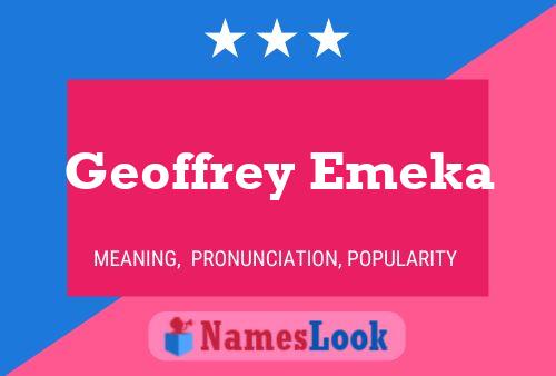 Geoffrey Emeka Namensposter