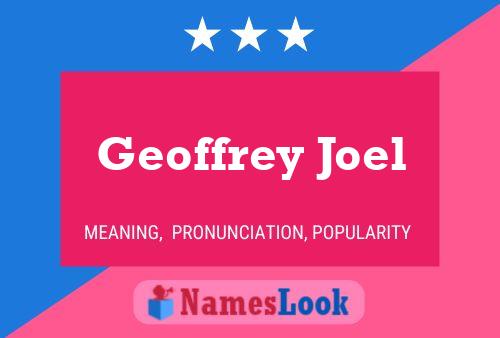 Geoffrey Joel Namensposter