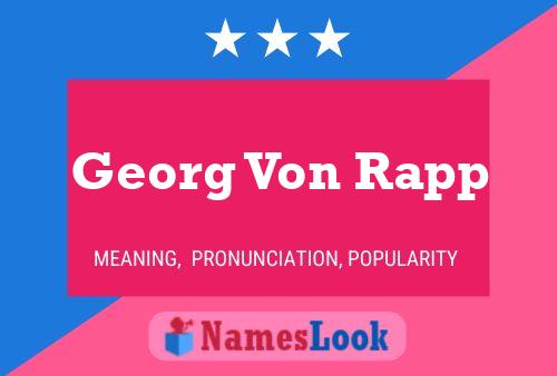 Georg Von Rapp Namensposter