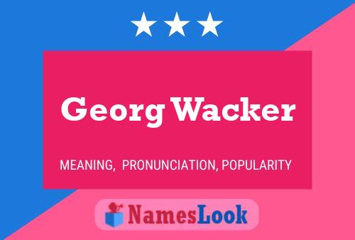 Georg Wacker Namensposter