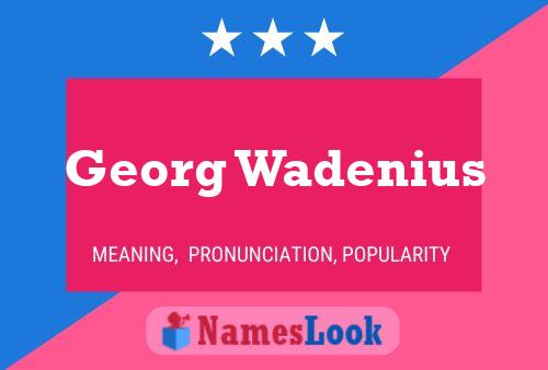 Georg Wadenius Namensposter