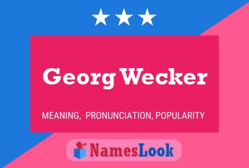 Georg Wecker Namensposter