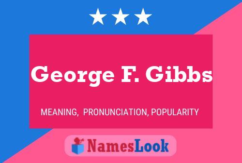 George F. Gibbs Namensposter