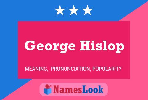 George Hislop Namensposter