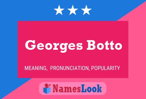 Georges Botto Namensposter