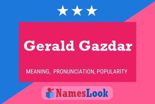 Gerald Gazdar Namensposter