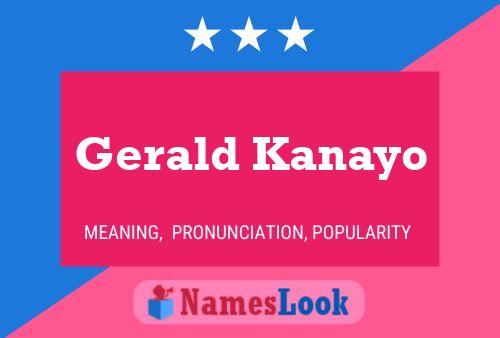 Gerald Kanayo Namensposter