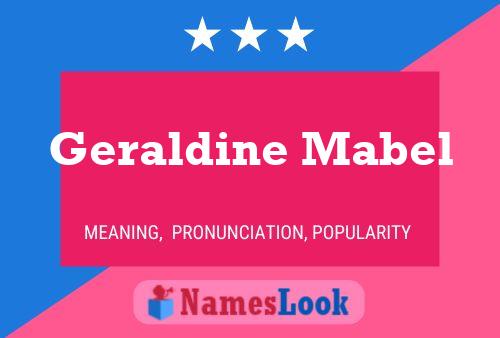 Geraldine Mabel Namensposter