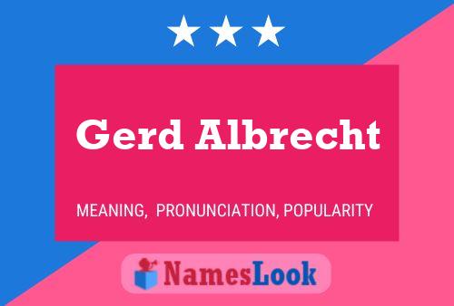 Gerd Albrecht Namensposter