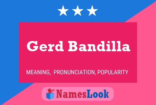 Gerd Bandilla Namensposter