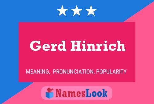 Gerd Hinrich Namensposter