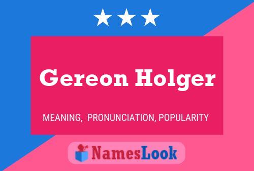 Gereon Holger Namensposter