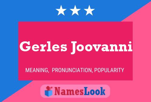 Gerles Joovanni Namensposter