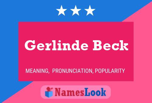 Gerlinde Beck Namensposter