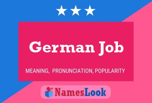 German Job Namensposter