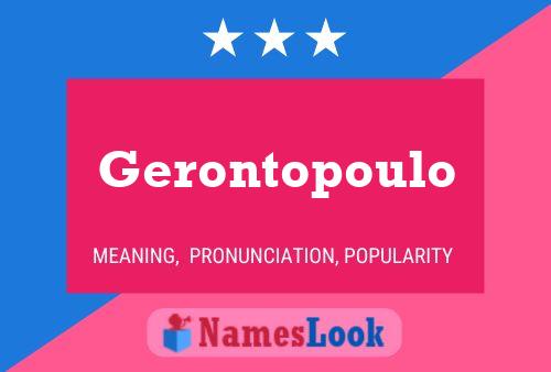 Gerontopoulo Namensposter