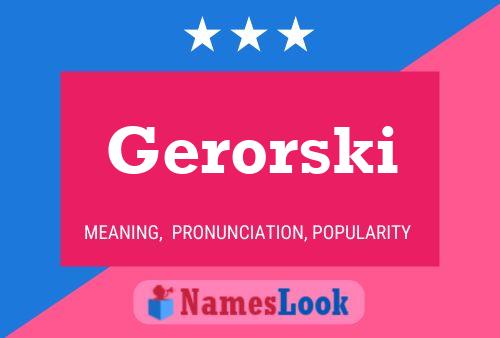 Gerorski Namensposter